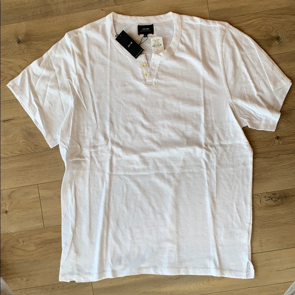 NWT Mens Joe’s Collection XXL White Henley T-Shirt